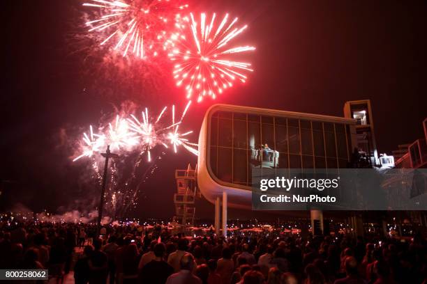 The inauguration of the botin center of the arts and culture was inaugurated with light and sound show. On 23 June 2017 in Santander, Spain. For the...