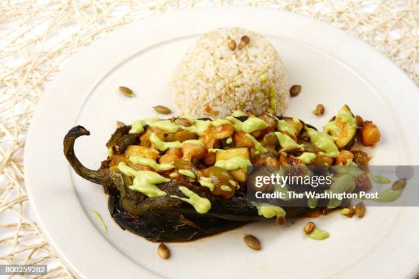 Roasted Chiles Rellenos with Avocado Sauce For FD-WeeknightVegetarianAug14,