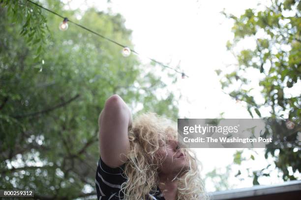 Mario Cuomo, the vocalist for The Orwells, performs during a house party hosted on Saturday in Los Angeles, CA, on March 25, 2017. . The showcase is...