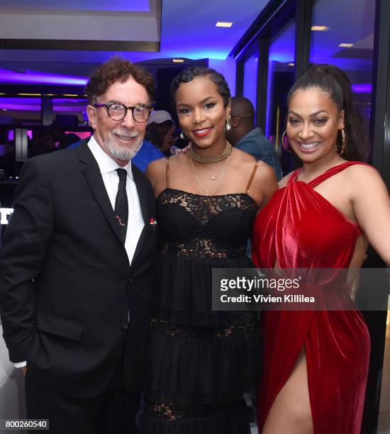 Executive producer Mark Canton and actresses LeToya Luckett and La La Anthony attend STARZ "Power" Season 4 L.A. Screening And Party at The London...