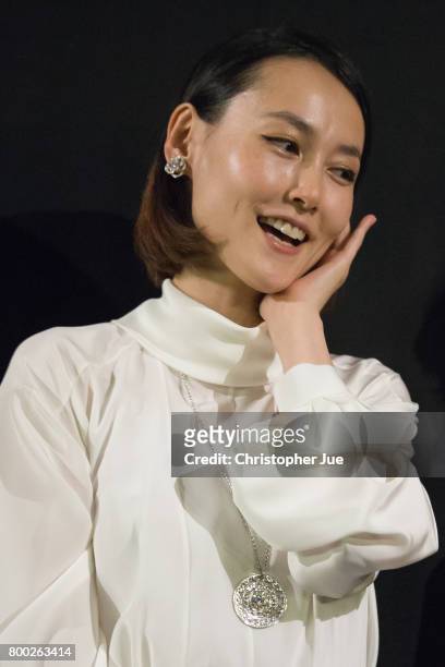 Japanese film actress Rinko Kikuchi attends the 'High Heels' premiere on June 24, 2017 in Tokyo, Japan.