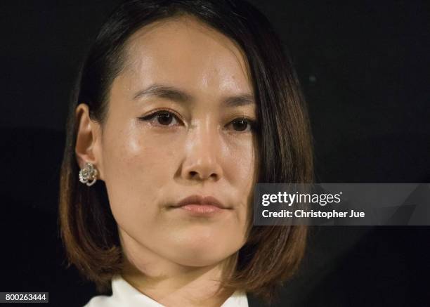 Japanese film actress Rinko Kikuchi attends the 'High Heels' premiere on June 24, 2017 in Tokyo, Japan.