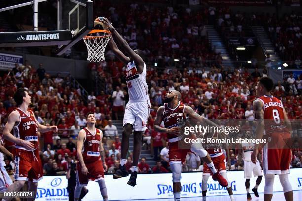 Moustapha Fall of Chalon during the Playoffs Pro A Final match between Chalon sur Saone and Strasbourg, Game 5, on June 23, 2017 in Chalon-sur-Saone,...