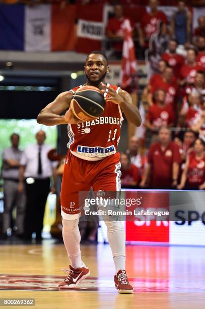 Erving Walker of Strasbourg during the Playoffs Pro A Final match between Chalon sur Saone and Strasbourg, Game 5, on June 23, 2017 in...