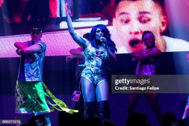 Peppermint performing onstage during "RuPaul's Drag Race" Season 9 Finale Viewing Party at Stage 48 on June 23, 2017 in New York City.