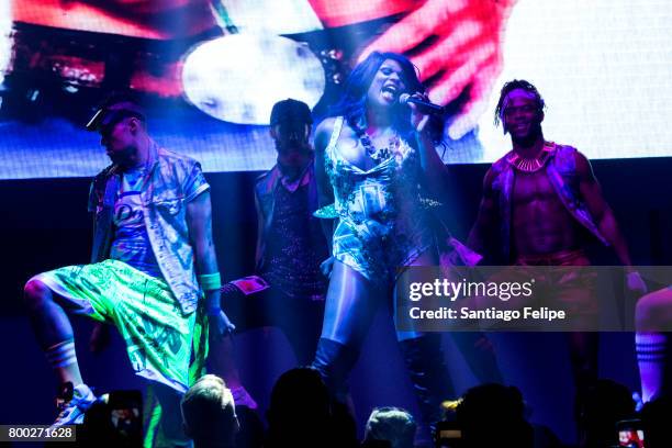 Peppermint performing onstage during "RuPaul's Drag Race" Season 9 Finale Viewing Party at Stage 48 on June 23, 2017 in New York City.