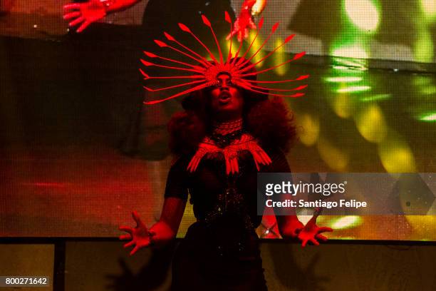 Shea Clouee performing onstage during "RuPaul's Drag Race" Season 9 Finale Viewing Party at Stage 48 on June 23, 2017 in New York City.