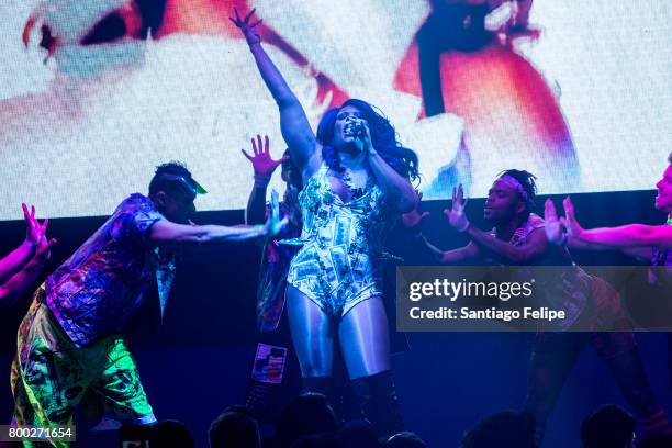 Peppermint performing onstage during "RuPaul's Drag Race" Season 9 Finale Viewing Party at Stage 48 on June 23, 2017 in New York City.