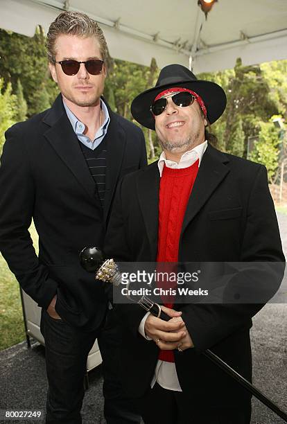 Actor Eric Dane and Josh Richman attend a luncheon hosted by legendary producer Robert Evans at a private residence on February 21, 2008 in Beverly...