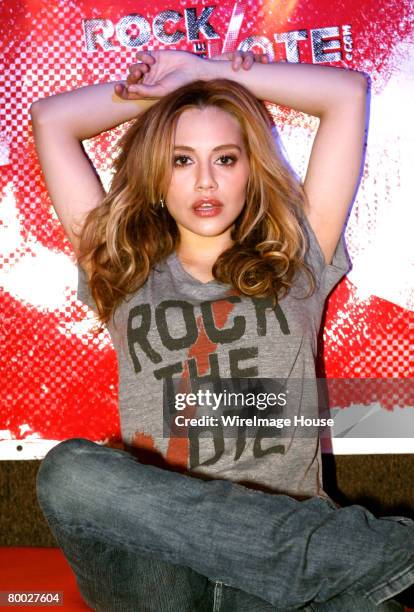 Actress Brittany Murphy attends Rock the Vote at the House of Hype Daytime Hospitality Lounge on January 18, 2008 in Park City, Utah.