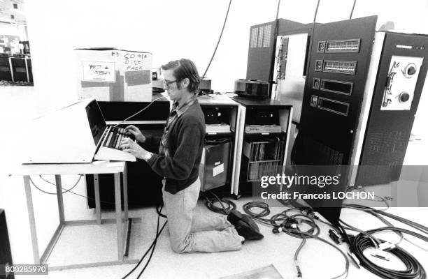 Usine à ordinateurs des établissements de Tandem en mars 1981 dans la Silicon Valley, Etats-Unis.