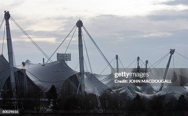 View taken on February 20, 2008 shows Munich's Olympic stadium in the Olympia Park complex, built to host the 1974 Olympic Games, in Munich. AFP...