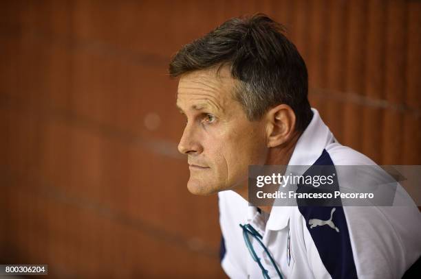 Coach of Italy Roberto Menichelli during the U17 Women Futsal Tournament match between Italy and Kazakhstan on June 22, 2017 in Campobasso, Italy.