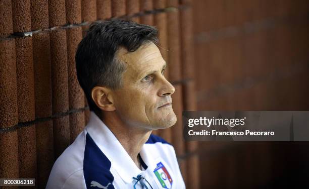 Coach of Italy Roberto Menichelli during the U17 Women Futsal Tournament match between Italy and Kazakhstan on June 22, 2017 in Campobasso, Italy.