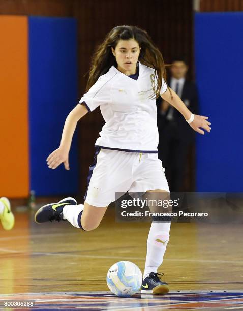 Laura Li Noce of Italy in action during the U17 Women Futsal Tournament match between Italy and Kazakhstan on June 22, 2017 in Campobasso, Italy.