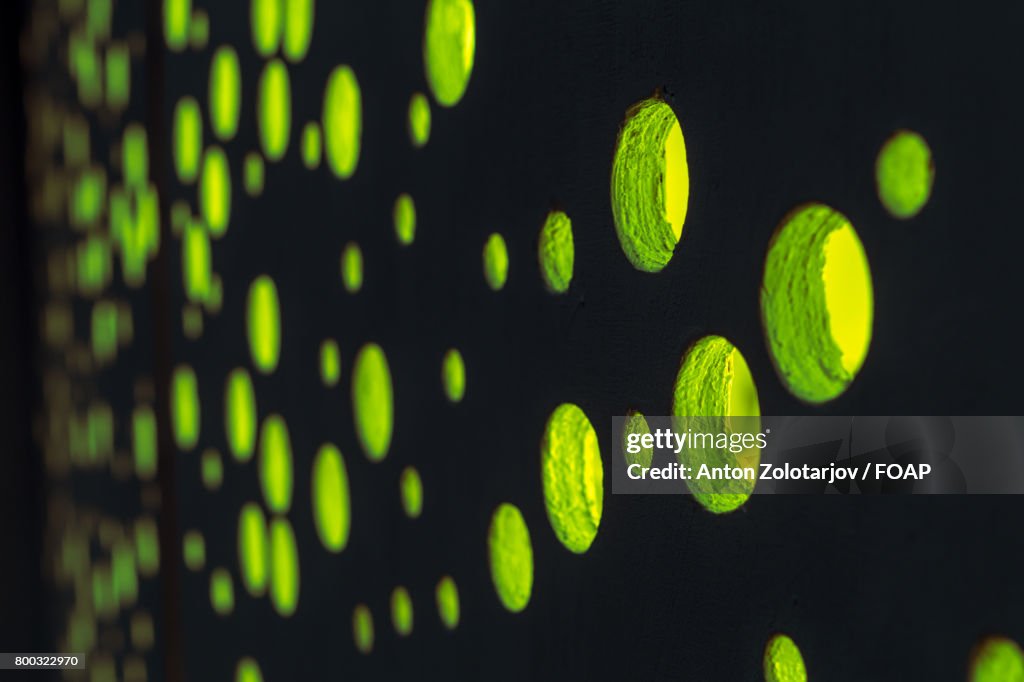 Close-up of a green light