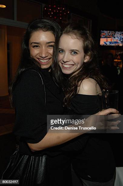 Actors Natalie Amenula and Phoebe Strole attend the "Hamlet 2" Dinner at Jean Louis Restaurant on January 21, 2008 in Park City, Utah.