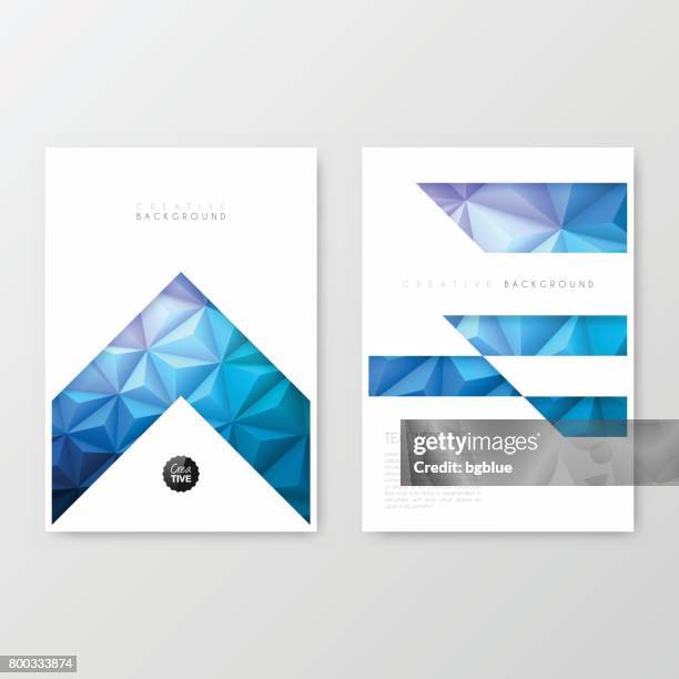 brochure template layout, cover design, business annual report, flyer, magazine - triangle shape stock illustrations