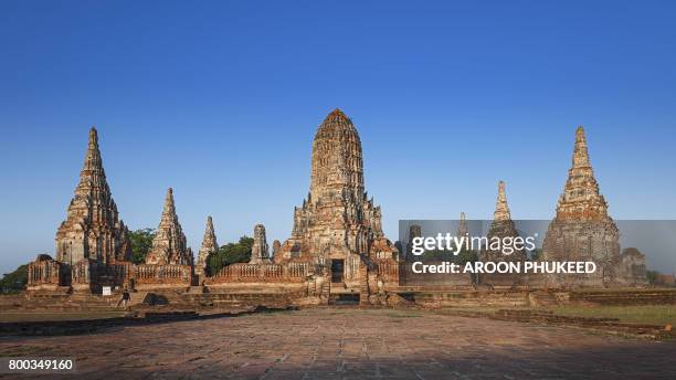 old temple wat chaiwatthanaram of ayutthaya province - sukhothai stock pictures, royalty-free photos & images