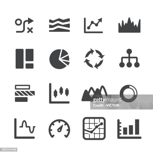 info graphic icons set - acme series - identification chart stock illustrations