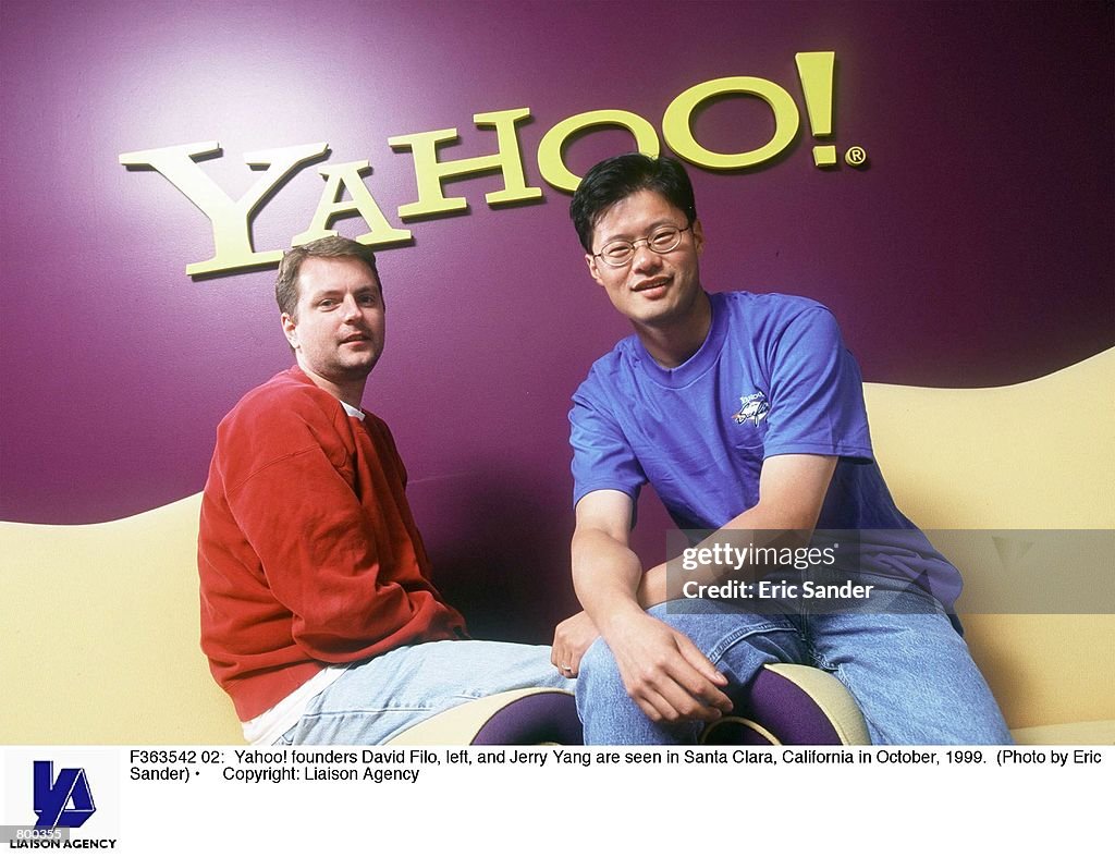 Yahoo! founders David Filo, left, and Jerry Yang...