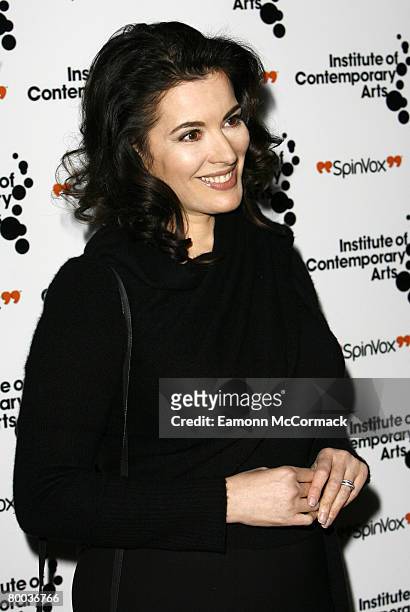Nigella Lawson attends the 'Figures of Speech' fundraising Gala at the Royal Horticultural Halls on February 27, 2008 in London, England.