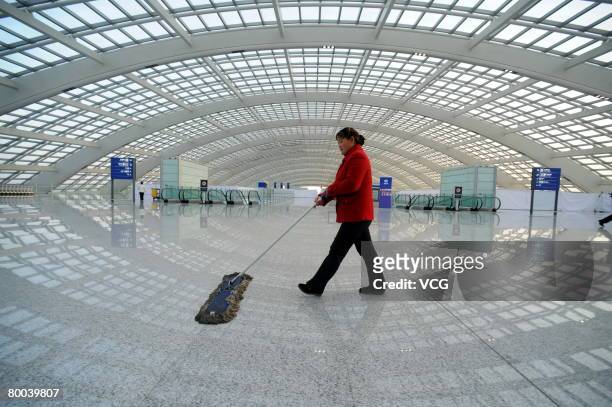 General view of the inside of Beijing Capital International airport in Beijing, China. Airport authorities announced on Tuesday the new terminal, the...