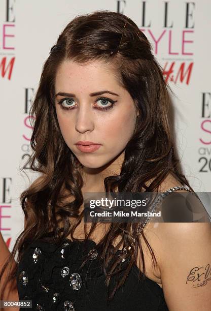 Peaches Geldof arrives at the Elle Style Awards 2008 at The Westway on February 12, 2008 in London, England.