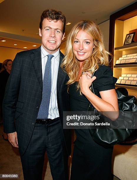 Smythson's CEO PAddy Bing and Actress Cat Deeley attends the Smythson Beverly Hills Store Opening in Beverly Hills California, September 26-2007