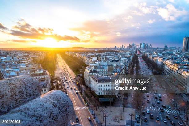 arc de triomphe - place charles de gaulle stock pictures, royalty-free photos & images
