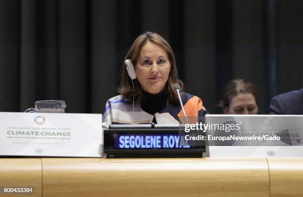 Segolene Royal, Minister of the Environment, Energy and the Sea of France at the United Nations, March 23, 2017. .