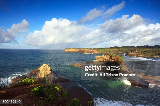 Sunset over Klayar beach, Pacitan , Java. Sunset over Klayar beach, Pacitan , Java.