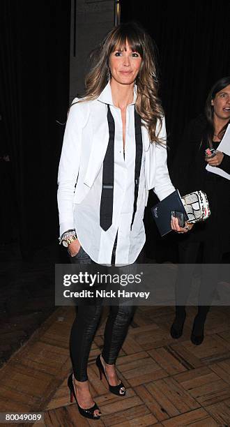 Elle Macpherson attends the Institute of Contemporary Arts Annual Fundraising Gala "Figures of Speech" on February 27, 2008 in London, England.