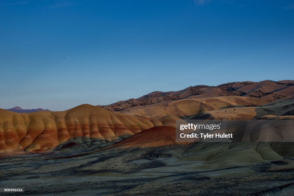 Painted Hills at sunset