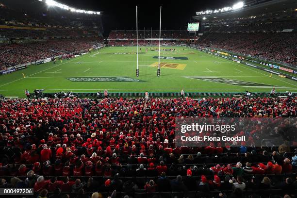 General views during the Test match between the New Zealand All Blacks and the British & Irish Lions at Eden Park on June 24, 2017 in Auckland, New...