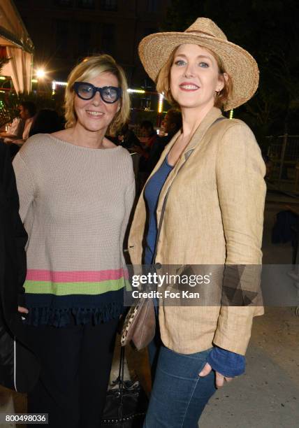 Actresses Chantal Ladesou and Agnes Soral attend La Fete des Tuileries on June 23, 2017 in Paris, France.