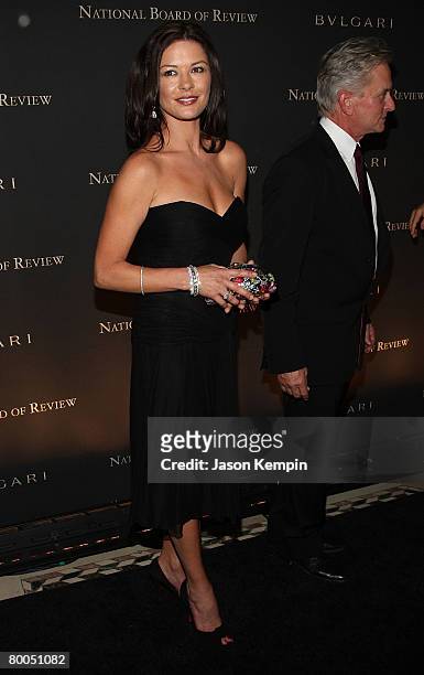 Actors Catherine Zeta Jones and Michael Douglas attend the 2007 National Board of Review of Motion Pictures Annual Awards Gala at Cipriani 42nd...