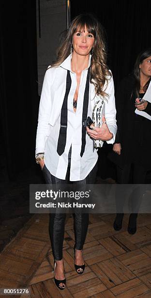 Elle Macpherson attends the Institute of Contemporary Arts Annual Fundraising Gala "Figures of Speech" on February 27, 2008 in London, England.