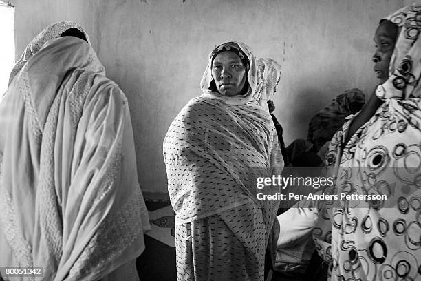 Women at the Oure Cassoni refugee camp on July 26, 2007 about 23 kilometers outside Bahai, Chad. Since 2003, Darfur's Janjawid militia and the...