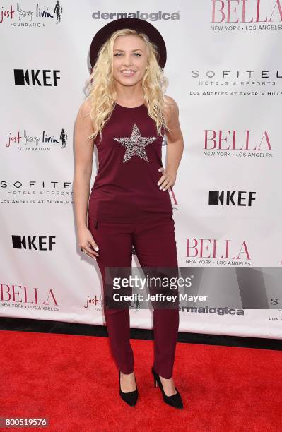 Recording artist/actress Grace Valerie attends the BELLA Los Angeles Summer Issue Cover Launch Party at Sofitel Los Angeles At Beverly Hills on June...