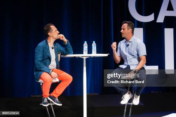 Award-Winning Photographer Platon and Global Chief Creative Officer of TBWA Chris Garbutt speak during the Cannes Lions Festival 2017 on June 24,...