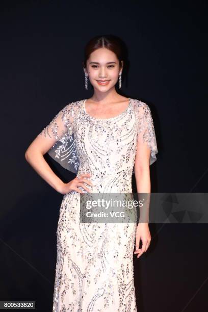 Singer Rainie Yang arrives at the red carpet of the 28th Golden Melody Awards Ceremony on June 24, 2017 in Taipei, Taiwan of China.