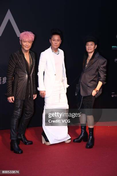 Group Grasshopper arrives at the red carpet of the 28th Golden Melody Awards Ceremony on June 24, 2017 in Taipei, Taiwan of China.