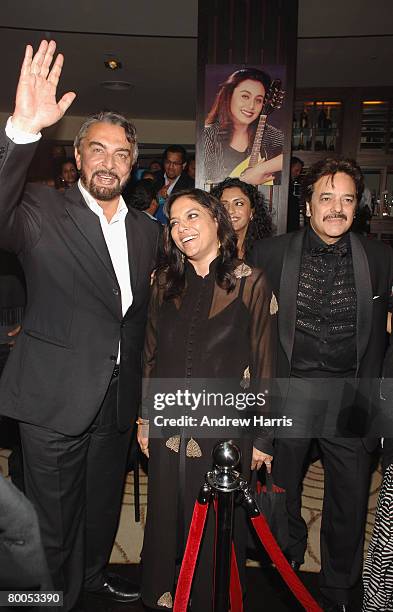 Actor Kabir Bedi, directors Mira Nair and Akbar Khan attend a party for the movie 'Aids Jaago' during day four of the 4th Dubai International Film...
