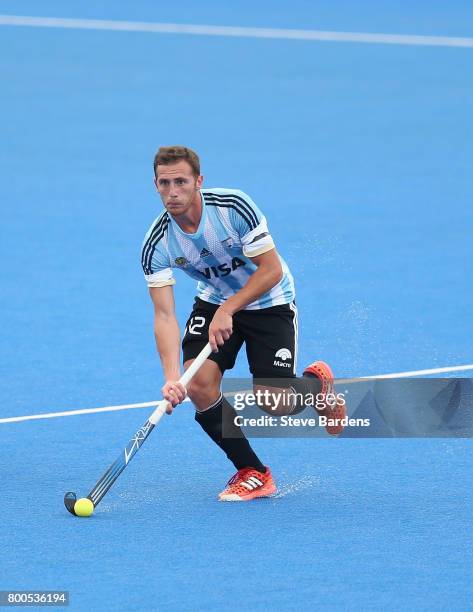 Lucas Vila of Argentina in action during the semi-final match between Argentina and Malaysia on day eight of the Hero Hockey World League Semi-Final...