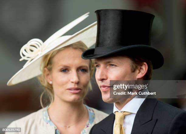 James Blunt and Sofia Wellesley attend Royal Ascot 2017 at Ascot Racecourse on June 24, 2017 in Ascot, England.