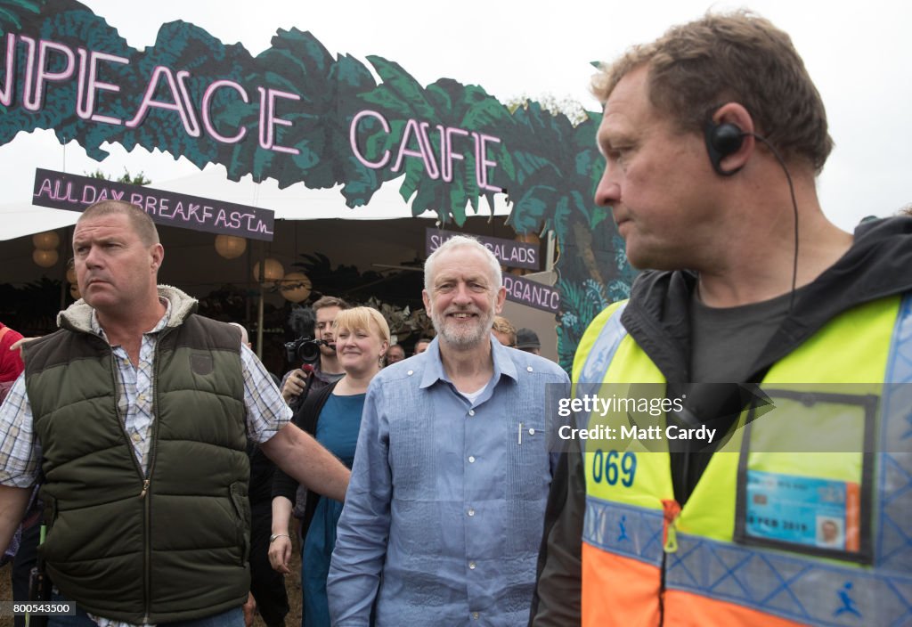 Jeremy Corbyn Makes A Guest Appearance At Glastonbury Festival