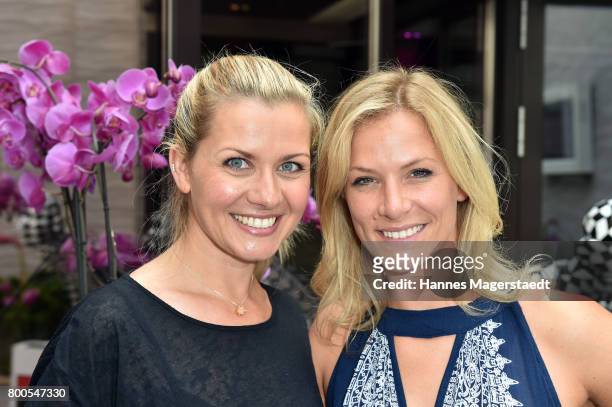 Jessica Boehrs and Laura Preiss attend the Sommerfest der Agenturen during Munich Film Festival 2017 at H'ugo's on June 24, 2017 in Munich, Germany.