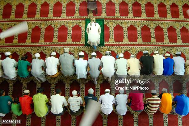 Sri Lankan Muslim men offer prayers inside a mosque in Colombo, Sri Lanka on Saturday 24 2017.Muslims across the world are marking the holy month of...