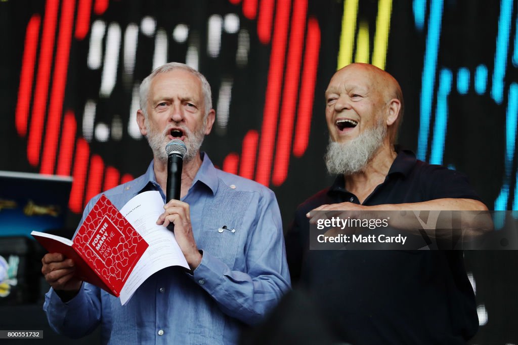 Jeremy Corbyn Makes A Guest Appearance At Glastonbury Festival